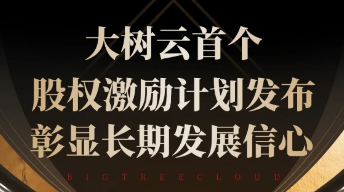大树云首个股权激励计划发布 彰显长期发展信心